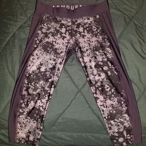 UA HG Print Armour Capri Pixel Purple